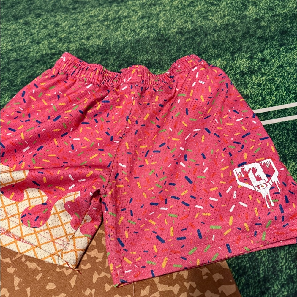 Baseball Lifestyle 101 Pink Ice Cream shorts. YXL